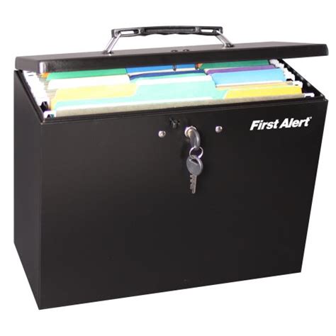 first alert 3050f steel hanging folder file box|First Alert Steel Hanging File Folder Box Safe with .